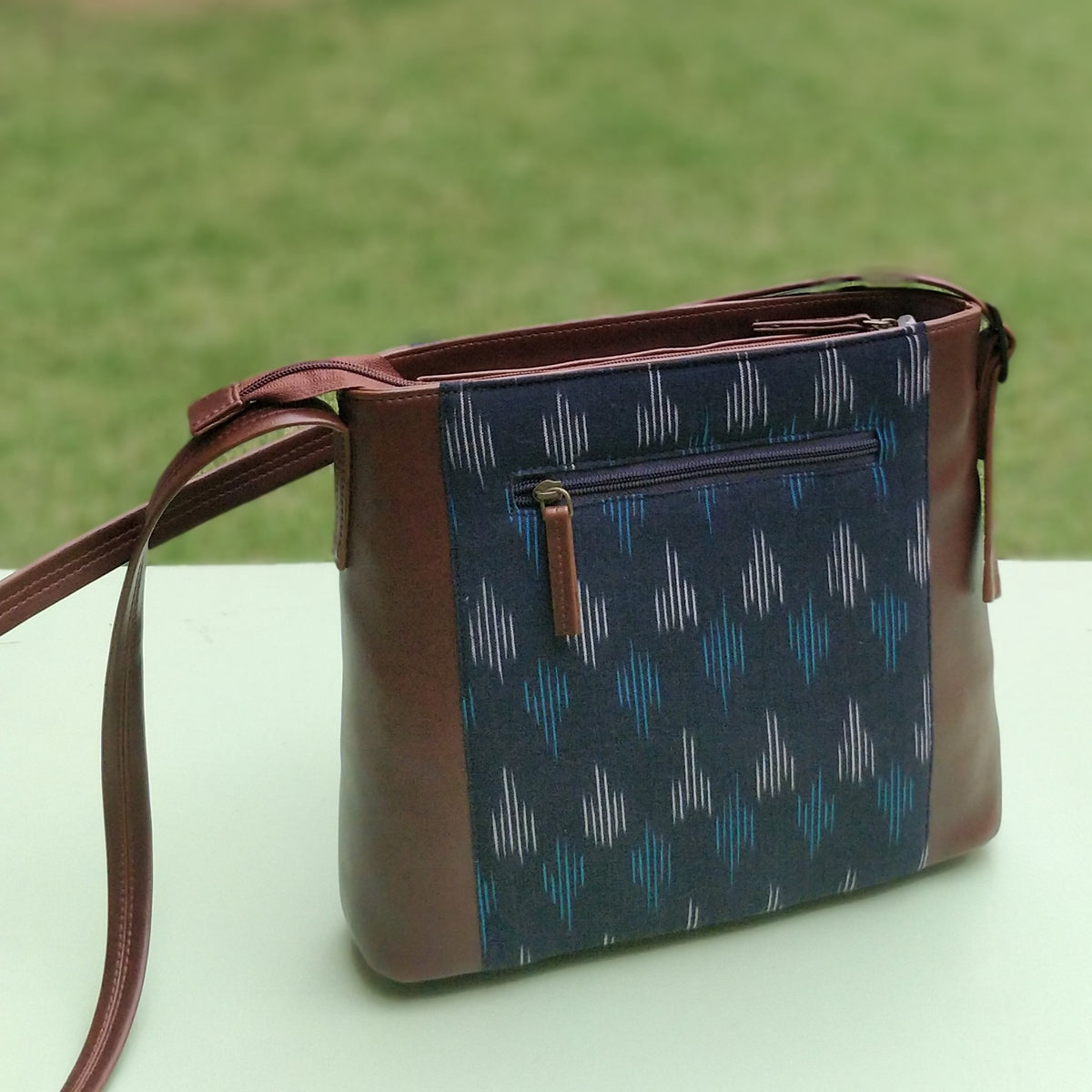 Indigo Ikat Sling Bag Zaffre