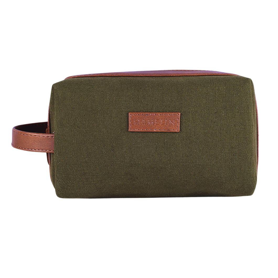 Tweed DOPP Kit for Men (Olive)