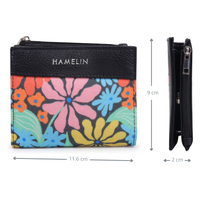 Olivia Bi-Fold Vegan Wallet for Women (Vibrant Daisies)