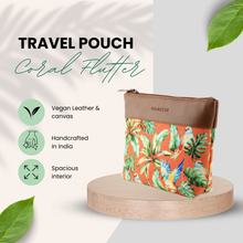 Essentials Travel Pouch (Coral Flutter)