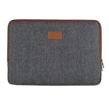 Zeus Macbook Sleeve / Laptop Sleeve (Grey Herringbone Zipped 14 Inch)