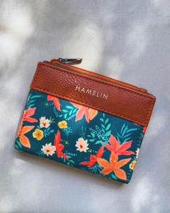 Olivia Bi-Fold Vegan Wallet for Women (Tropical Summer)