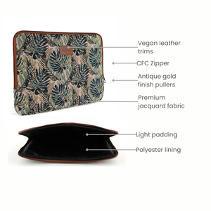 Zeus Macbook Sleeve / Laptop Sleeve (Green Maple Zipped)