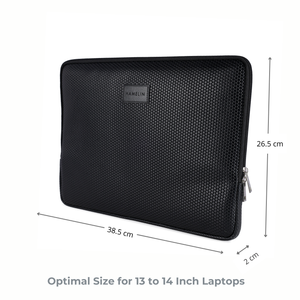 Zeus Macbook Sleeve / Laptop Sleeve (Black Grid Zipped)