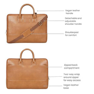 Theo Sleek Laptop Bag (Tan)