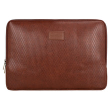 Zeus Macbook Sleeve / Laptop Sleeve (Brown Grid Zipped 14 Inch)