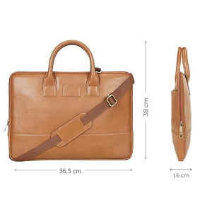 Theo Sleek Laptop Bag (Tan)