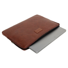 Zeus Macbook Sleeve / Laptop Sleeve (Brown Grid Zipped 14 Inch)