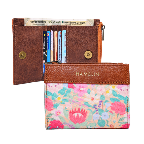 Olivia Bi-Fold Vegan Wallet for Women (Indian Summer)