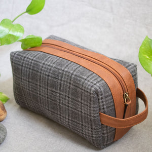 Tweed DOPP Kit for Men (Mink Grey Twill)